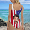 Custom Funny Face Swimsuit America Flag Gift For Her LM32 899871