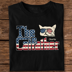 The Catfather US Flag Cat Personalized Dad Shirt HA75 892436