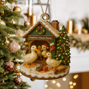 Custom Name Duck Farm Wood Ornament – Personalized Christmas Gifts for Women & Men LM32 895615