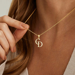 Custom Initial Necklace, Two Letter Necklace, Personalized Double Initial Necklace, Couple Gift for Her HA75 898600