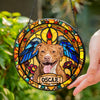 Personalized Dog Portrait Stained Glass Suncatcher, Custom Pet Memorial Stained Glass Photo Suncatcher HO82 903010