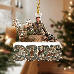 Custom Photo Acrylic Ornament Christmas Gifts For Deer Hunting Lovers HA75 898026