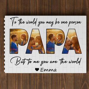 Custom Photo Happy Father's Day Rectangle Shaped Building Brick Blocks Gift LM32 893587