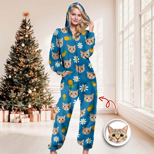 Custom Dog And Cat Photo With Accessories Pattern Pet Onesie Pajamas HO82 894312