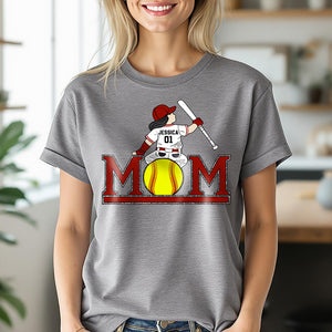 Custom Name & Jersey Number Personalized Baseball Mom Bright Shirt CH07 895324