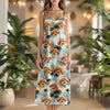 Custom Dog Photo Tropical Summer Pattern Cami Maxi Dress HO82 902396