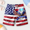 Custom Name God Bless America 1776 - 2026 Anniversary Patriotic Eagle Beach Short HO82 902166