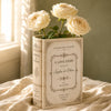 Custom Wedding A Love Story Toile De Jouy Ceramic Book Vase Bridal Shower Gift, Engagement Gift CH07 180122