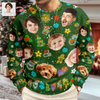 Custom Funny Face Light Up Christmas Ugly Sweater CH07 896802