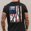 America 250 Best Dad Ever Back Shirt, Custom Footprint Kids Names T-Shirt For Dad CH07 910994