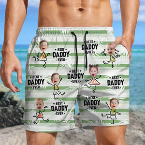 Custom Photo Best Dad Grandpa Ever Beach Short LM32 893627