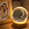 Personalized Mom Hugging Kid, The Day You Became My Mom Engraved Crystal Ball LED Night Light - Mother's Day Gift for Mom HO82 901458