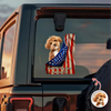 Custom Photo Even My Dogs Love America 250 Car Window Decal Sticker HA75 920516