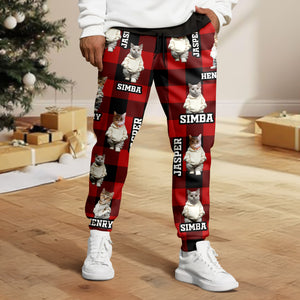 Custom Photo Cool Cat Christmas Sweatpants HA75 892924