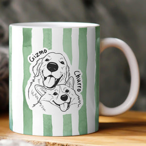 Custom Pet Portrait Mug With Name Personalized Dog Cat Photo Accent Mug CH07 899944