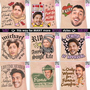 Custom Funny Photo Bachelorette, Birthday Party Tattoos Favors LM32 897663