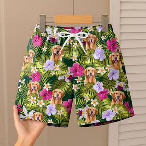 Custom Dog Photo Tropical Style Beach Short For Kid TH10 894105