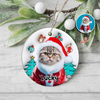 Custom Photo Cat I Am Santa 3D Inflated Effect Ceramic Ornament Personalized Gift For Cat Lovers HO82 894710
