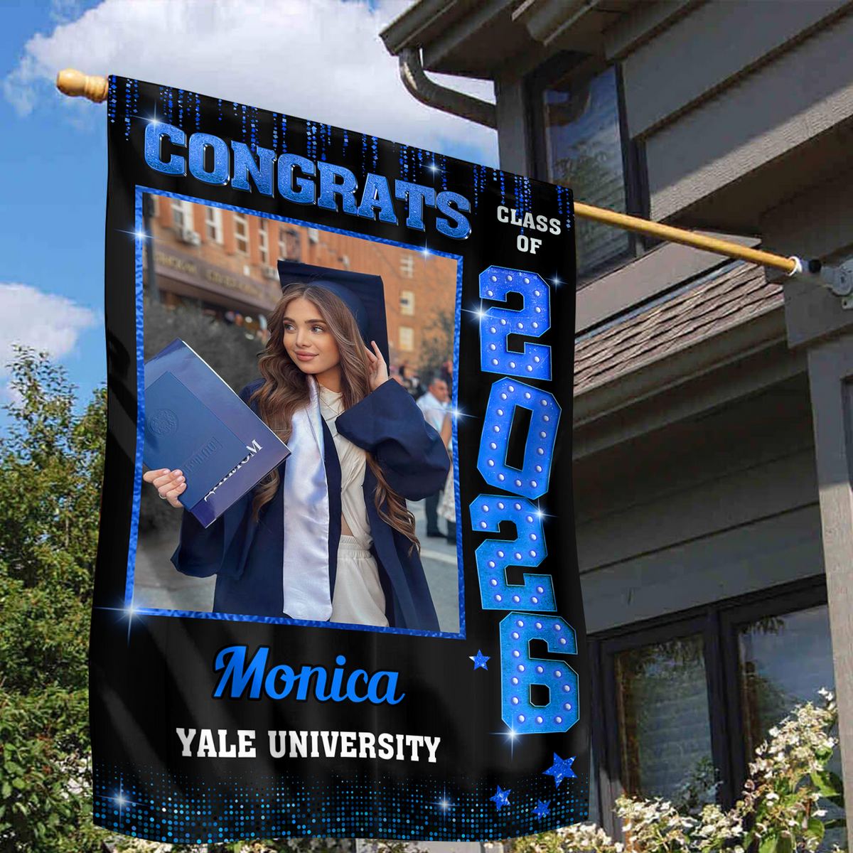 Custom Photo Congrats Class of 2026 Graduation Garden Flag CH07 910816