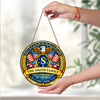Custom Family Name 250th Anniversary Of America Stained Glass Suncatcher LM32 899287