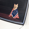 Custom Photo My Dog, Cat Loves USA 250 Patriotic Car Window Decal Sticker HA75 920222