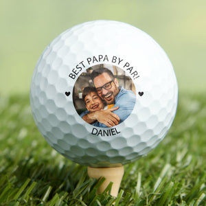 Custom Photo Best Papa By Par Golf Ball Gift For Dad TH10 898219
