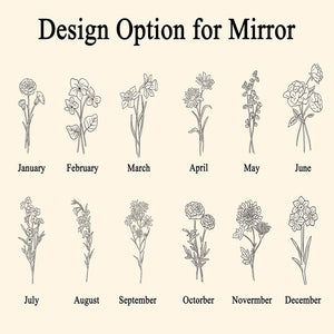 Custom Name Engraved Birth Flower Lipstick Keychain Case With Mirror - Valentine Gift, Birthday Gift for Her LM32 897659