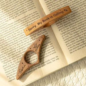 Sorry, My Book is Calling Personalized Engraved Book Page Holder Funny Gifts For Book Lovers CH07 899558