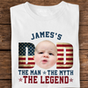 Custom Kid Photo - Dad, The Man The Myth The Legend Dad Bright Shirt HA75 892468