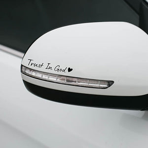 Trust In God Rearview Mirror Car Sticker, Inspirational Sticker, Religious, Christian Car Decal LM32 897455