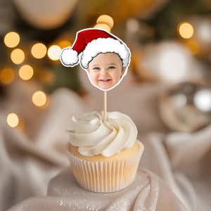 Custom Photo Cute Cupcake Topper Christmas Gift For Family TH10 894749