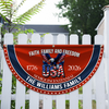 Custom Family Name Faith, Family & Freedom 250th Anniversary of America Non-Pleated Fan Flag CH07 910236