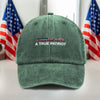 RIP American Charlie Kirk - A True Patriot Washed Denim Baseball Cap LM32 65567