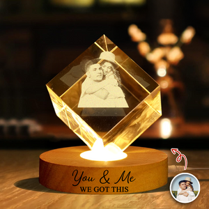 Personalized Couple Photo Engraved Crystal Photo With Light CH07 899782