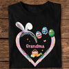 Grandma Easter Heart With Grandkids Bunny Dark Sweatshirt Personalized Gift HO82 893538