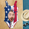 Custom Face Funny Swimsuit America Flag Beach Gift LM32 899959