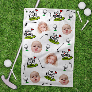 Custom Face Kid Best Dad By Par Funny Golf Towel HA75 892574
