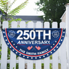 Custom Family Name 250th Anniversary USA 1776 - 2026 Non-Pleated Fan Flag HA75 920906