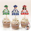 Custom Funny Face Class of 2026 Graduation Cupcake Topper LM32 899149