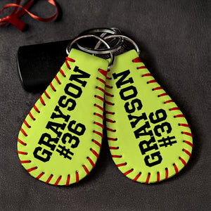 Custom Name Leather Sport Keychain For Sport Player TH10 892829