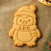 Custom Name Christmas Penguin Shaped Cookie Stamp CH07 181094