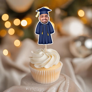 Custom Photo Senior Graduation Decoration Cupcake Toppers For Party TH10 892495