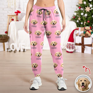 Custom Pet Portrait Pajama Pants – Personalized Dog/Cat/Person Photo & Name Gift TH10 894973