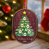 Custom Family Name Christmas Tree 2 Layers Wooden Ornament LM32 897345