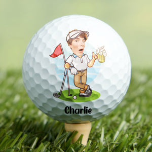 Custom Funny Face Best Dad Best Mom By Par Golf Ball HO82 900808