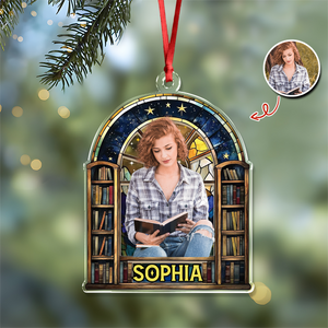Custom Photo Fantasy Book Reader Acrylic Ornament For Book Lovers HO82 894672