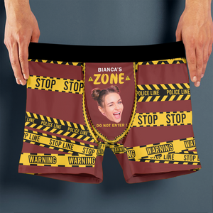 Custom Funny Face Photo My Zone Men's Boxer Briefs Gift For Boyfriend, Husband HO82 900820