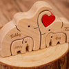 Custom Elephant Family Shaped Wooden Puzzle - Mothers Day Father Day Gifts CH07 910524