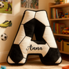 Custom Monogrammed Soccer Ball Letter Shaped Pillow Gift For Sport Lover LM32 897379