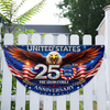 Personalized USA 250th Anniversary Patriotic Independence Non-Pleated Fan Flag CH07 911100